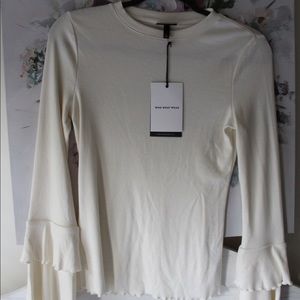 Who What Wear Small Creme Top with Tag